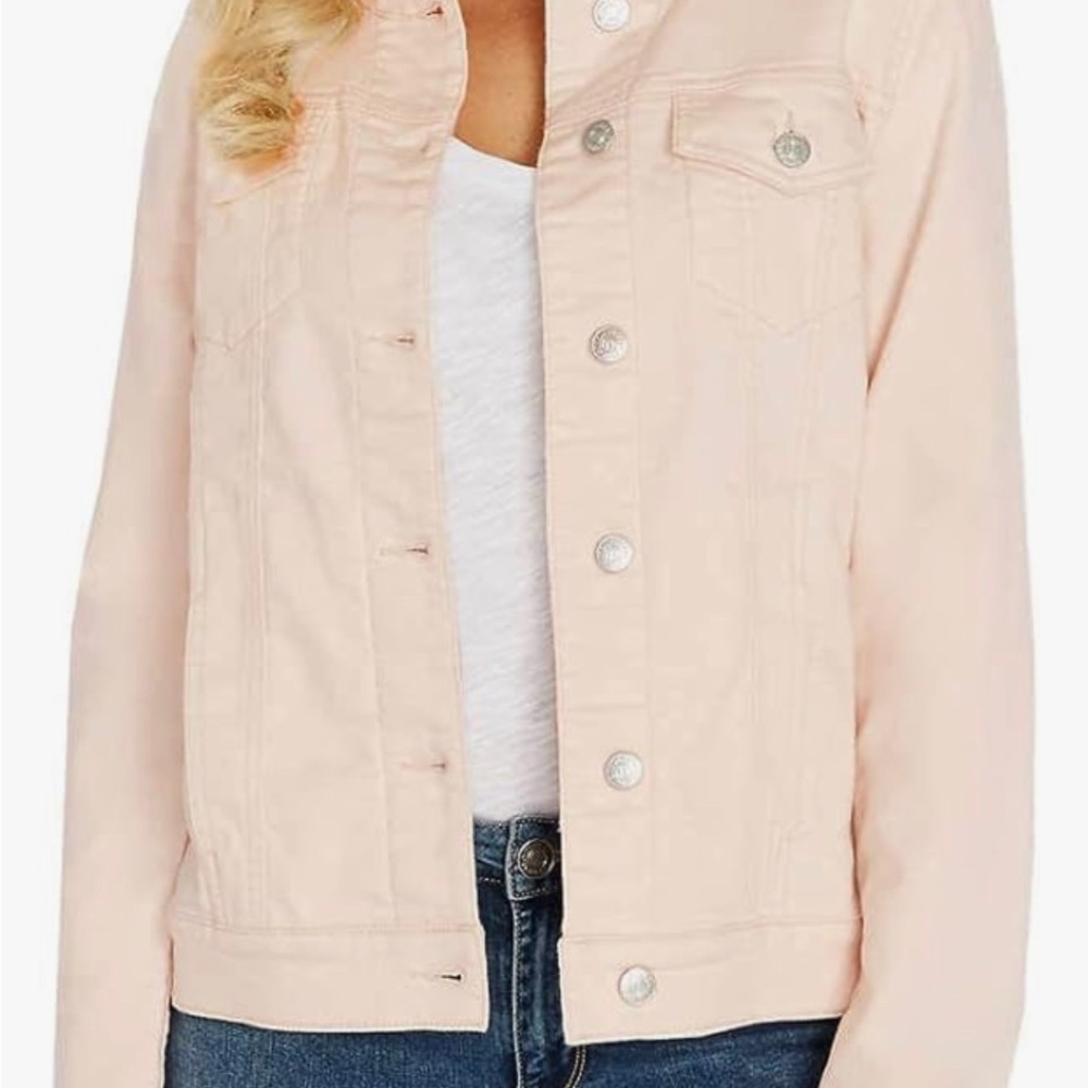Buffalo David Bitton Women’s Knit Denim Jacket Light Pink